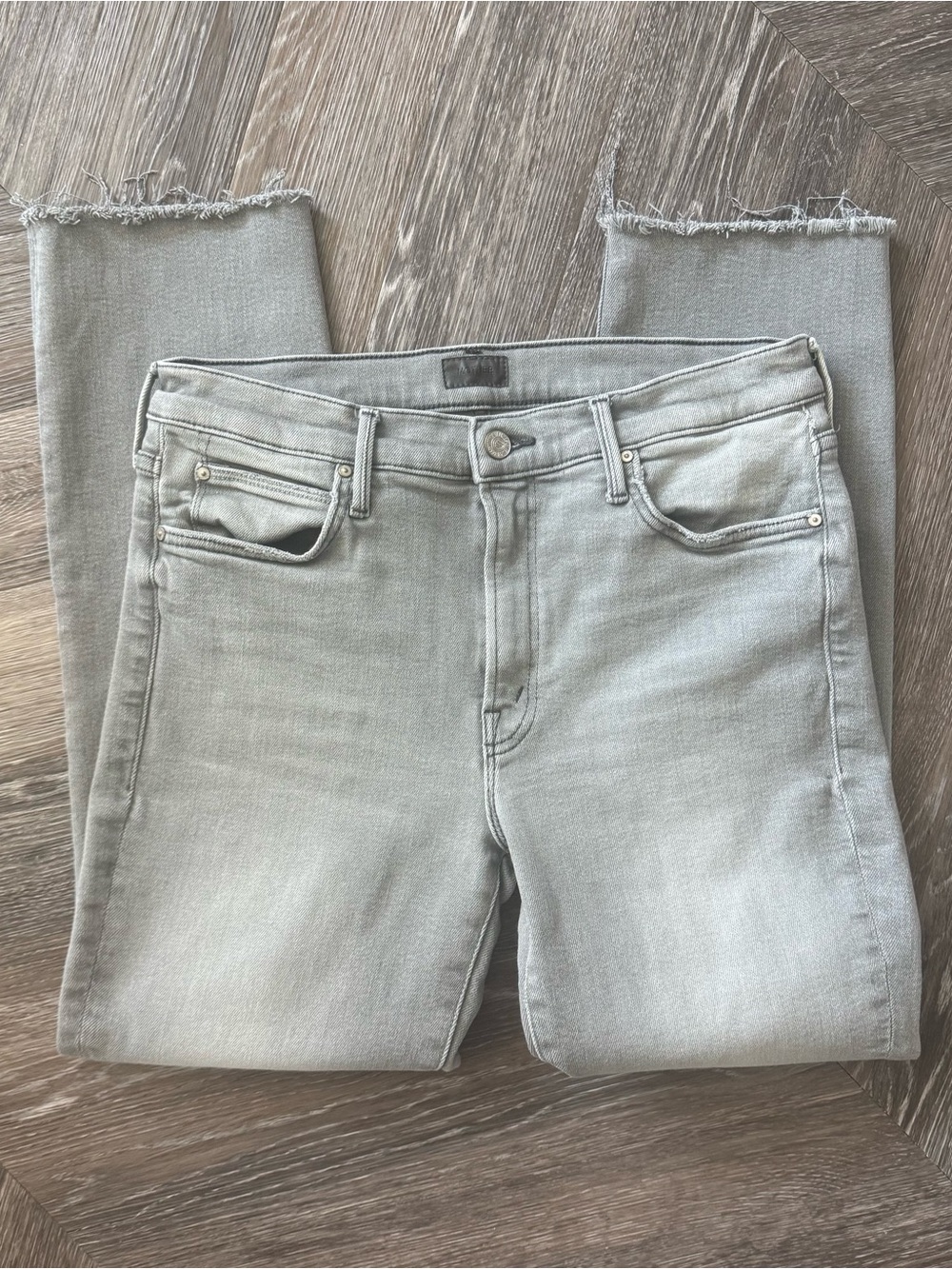 MOTHER The Rascal Ankle Fray Jeans in Noted Gray Size 31 - Picture 6 of 12